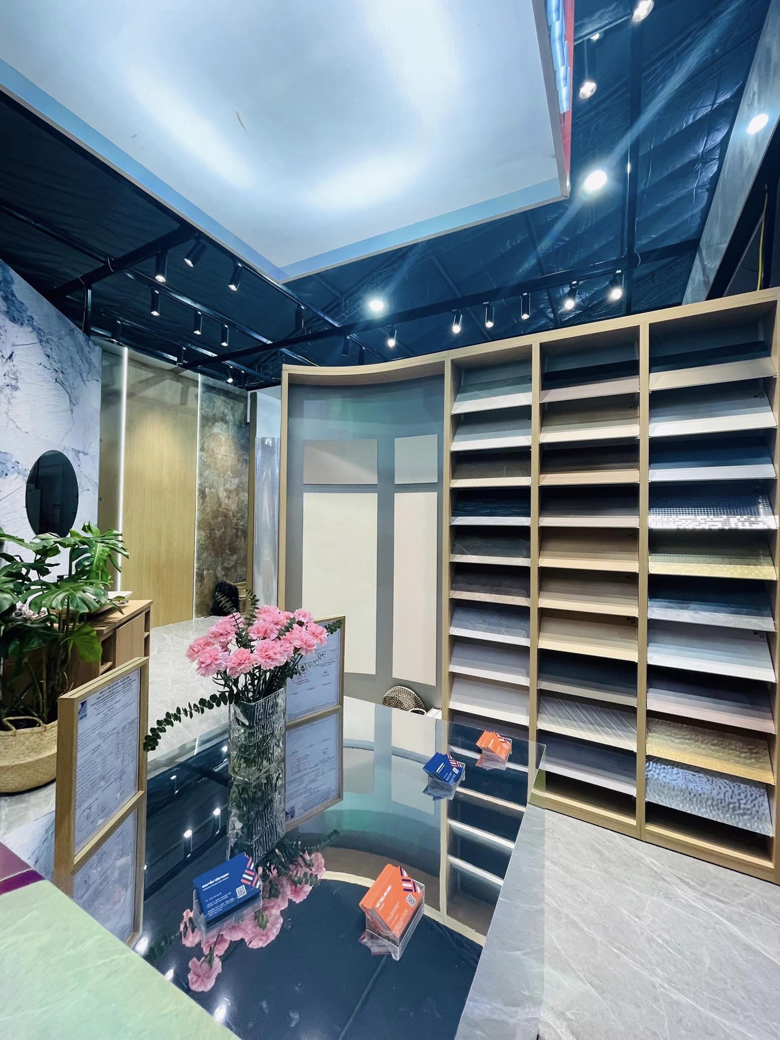 Tấm ốp tham tre Hải Thiên tại triển lãm Vietbuid