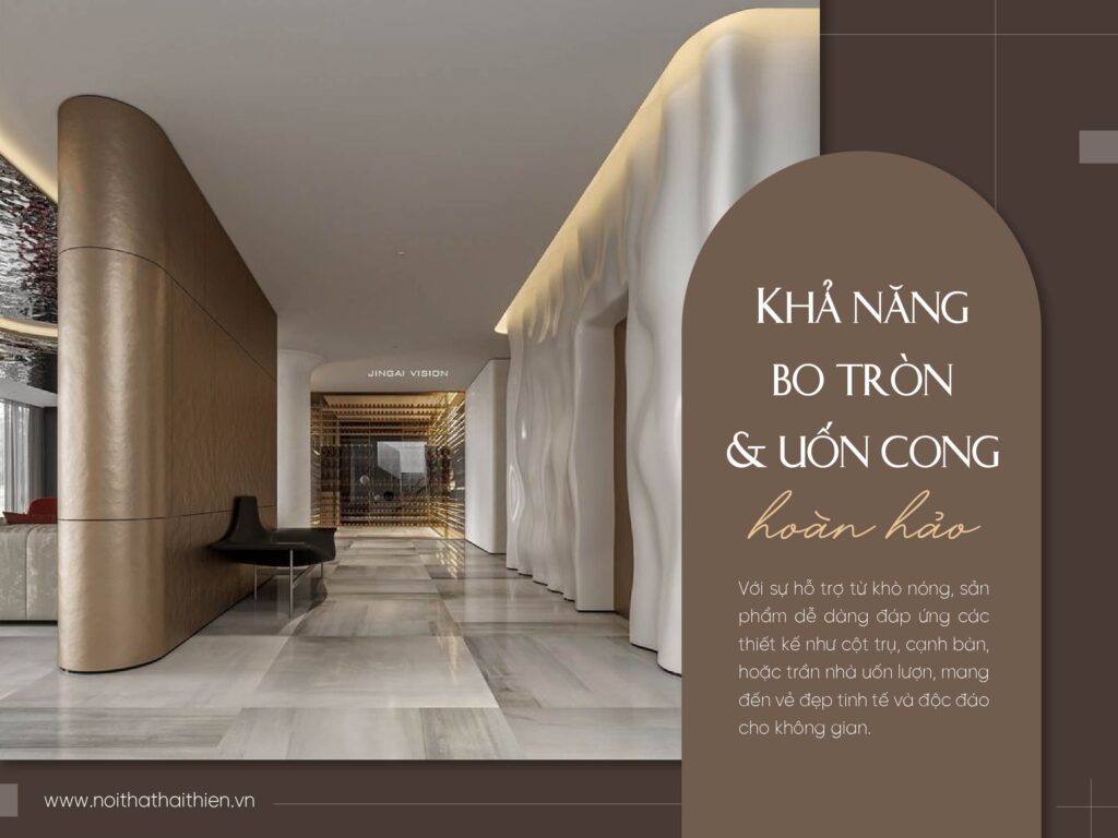 Khả năng bo tròn và uốn cong hoàn hảo của tấm than tre Hải Thiên